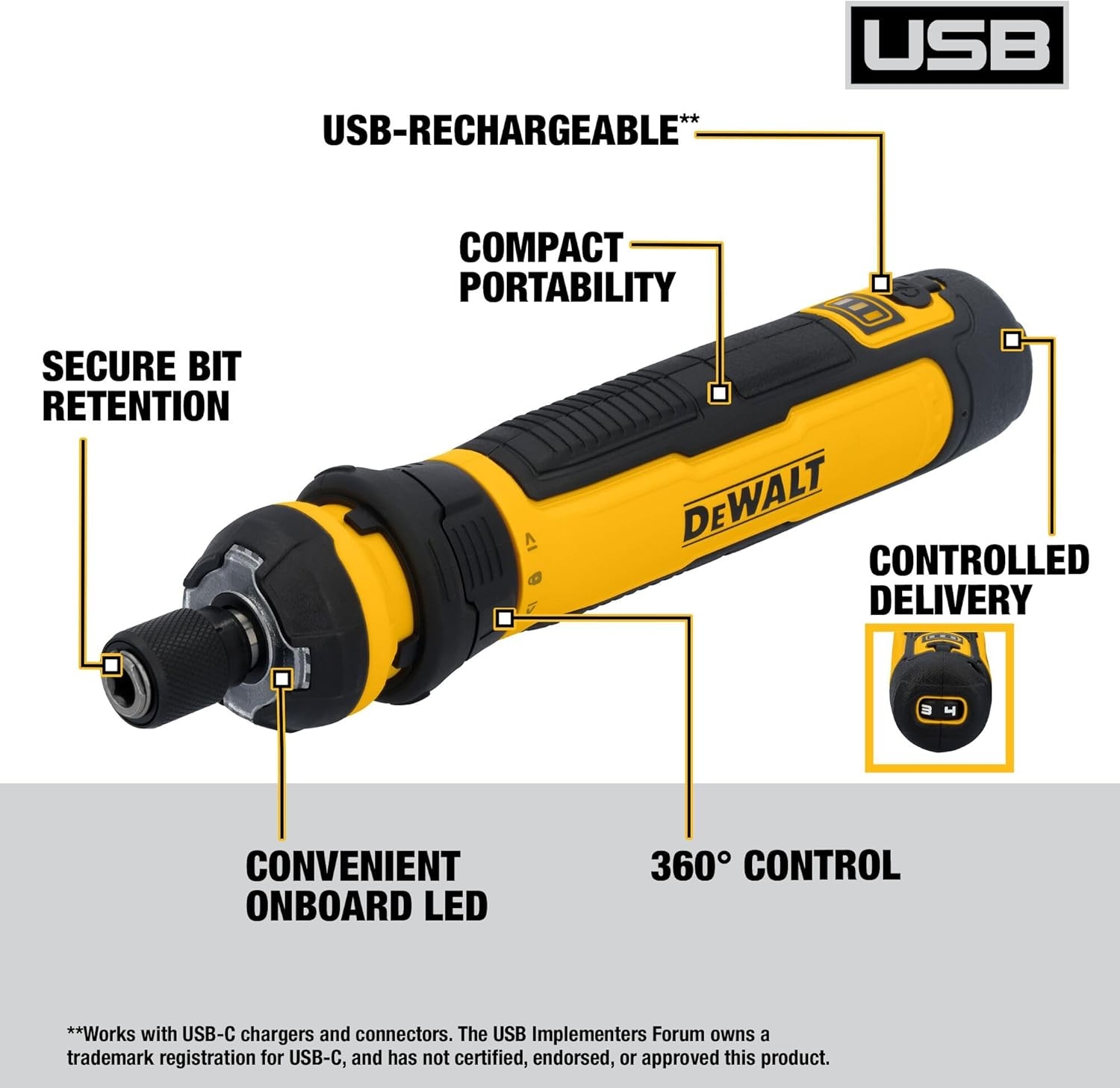 Dewalt Brandclub DEWALT Cordless Screwdriver With FLEXDRIVE 