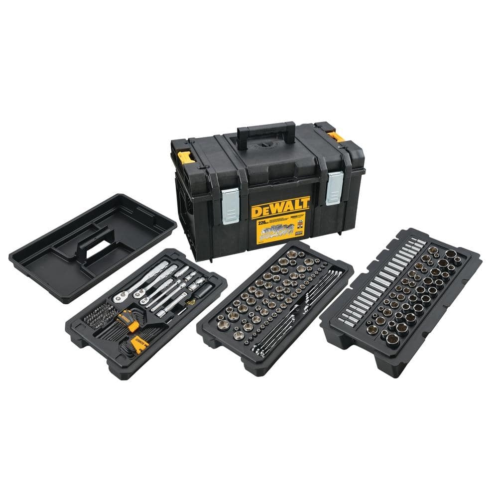 Dewalt Brandclub Mechanics Tool Set 226 Piece With TOUGHSYSTEM 22 In Medium Tool Box