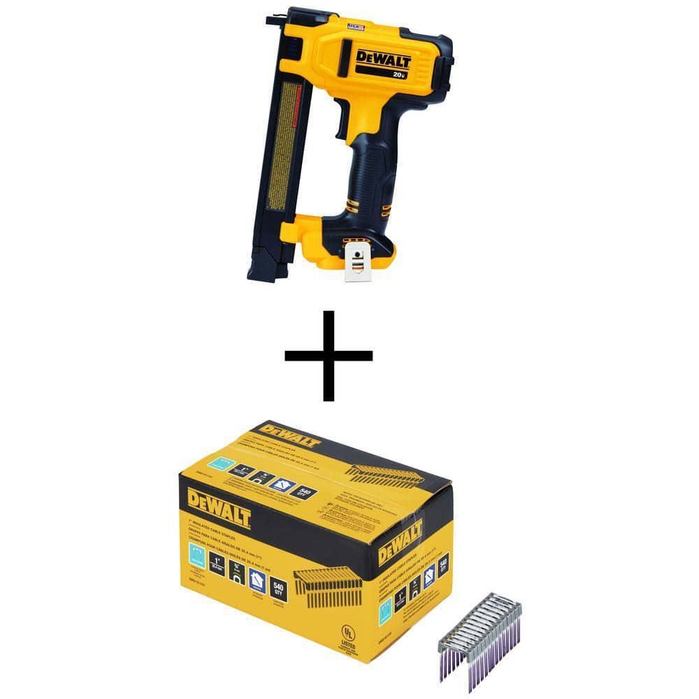 DEWALT Cable Stapler 20V Li Ion Cordless W 1 Insulated Staples 540 Per Box EBay