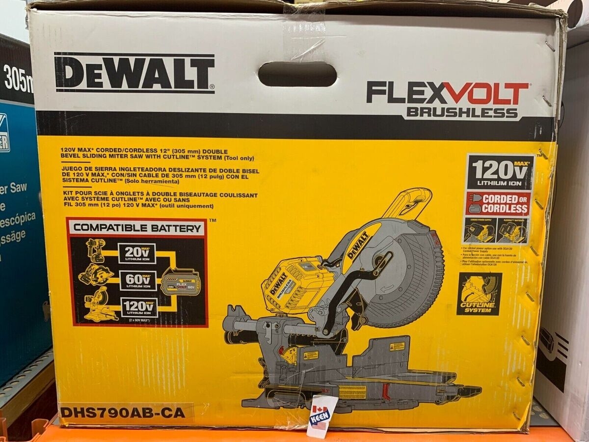 DEWALT CANADA 120V 12 Double Bevel Sliding Compound Miter Saw Tool Only EBay