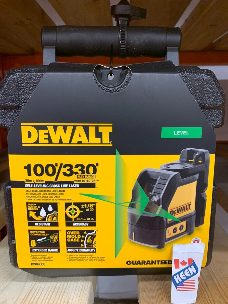 DEWALT CANADA 165 Ft Green Self Leveling Cross Line Laser Level EBay