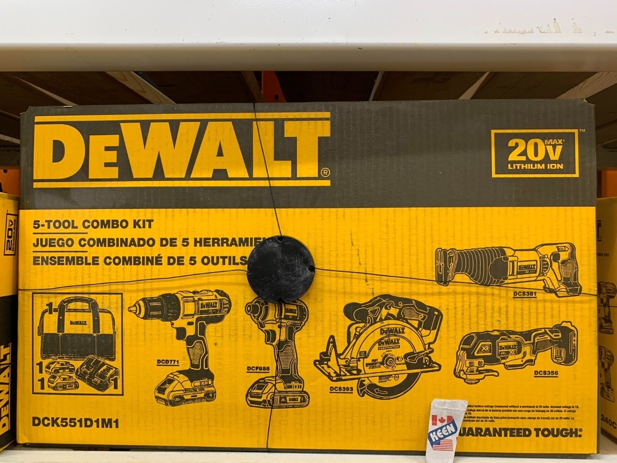 DEWALT CANADA 20V Cordless Drill Combo Kit 5 Tool EBay