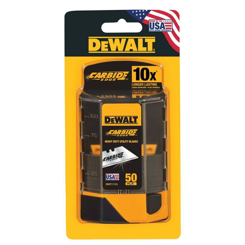 DEWALT Carbide Utility Blade 50 Pack DWHT11131L The Home Depot