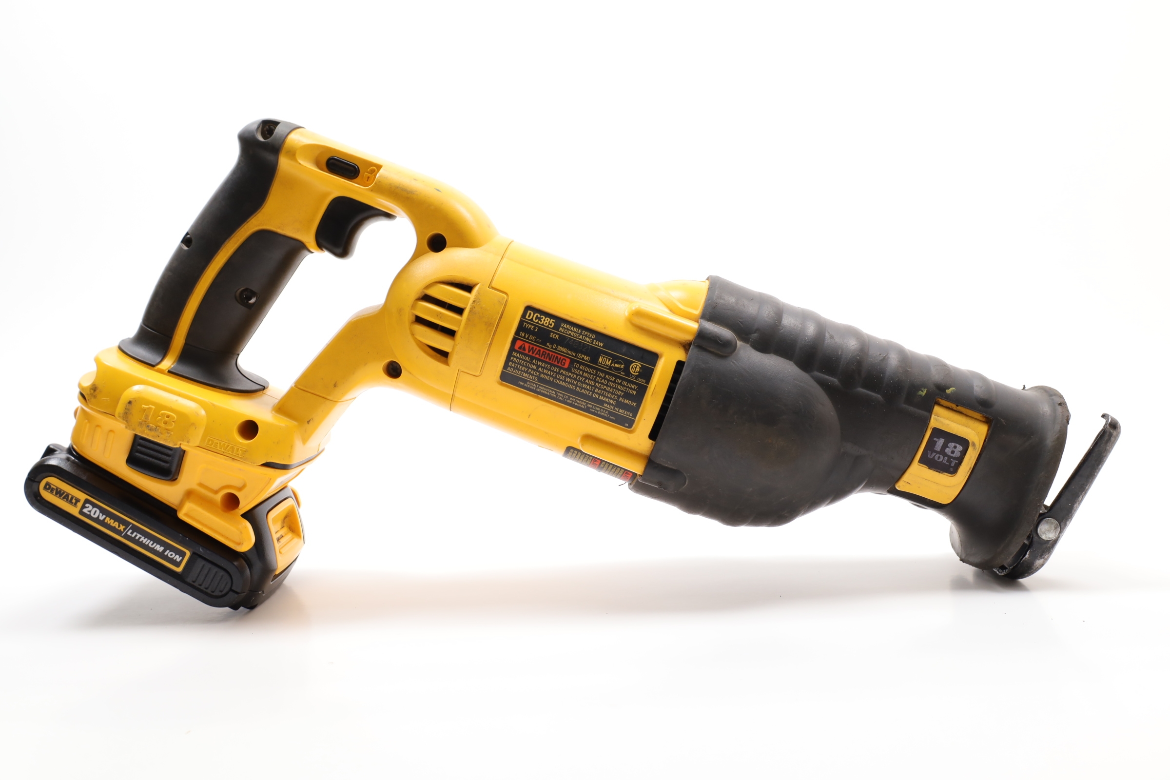 DeWalt DC385 18V NiCd Cordless Reciprocating Saw
