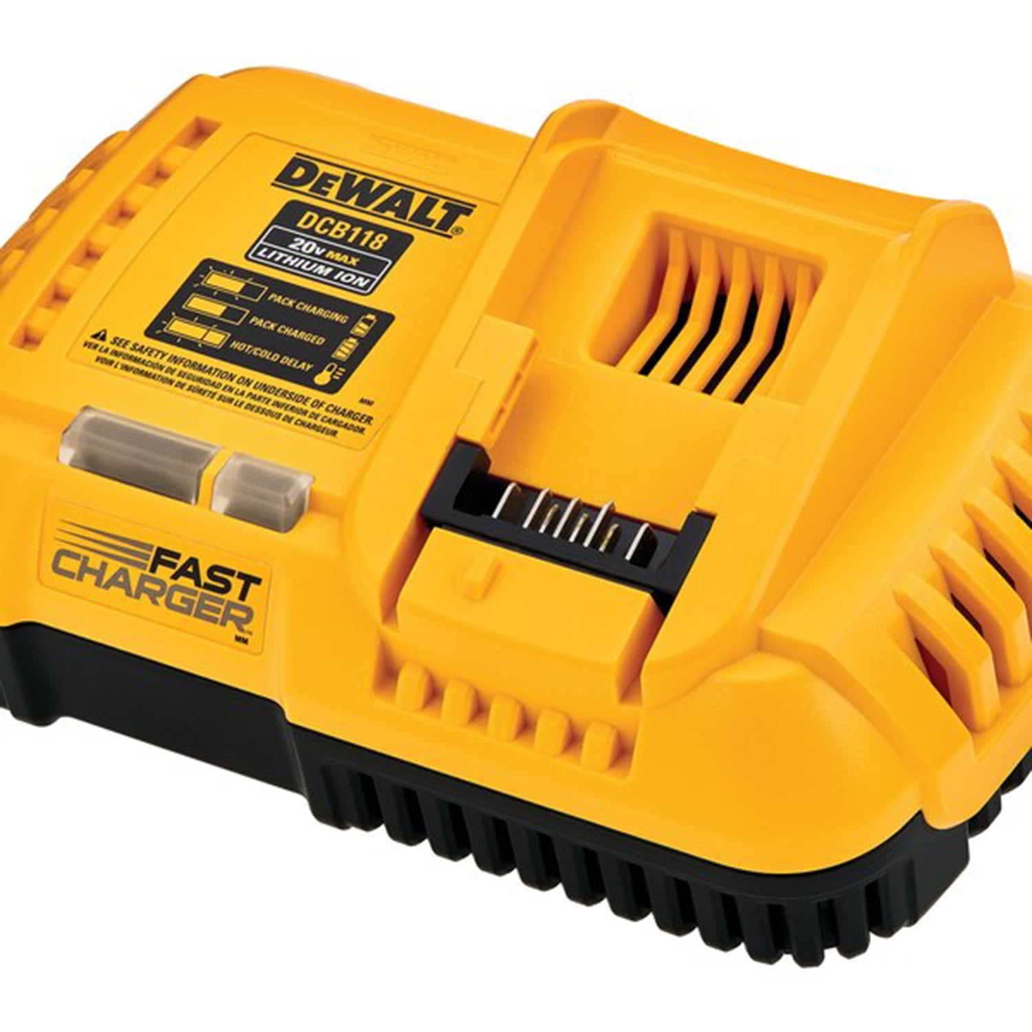 DeWalt DCB118 Flexvolt Fast Charger 20V 60V Max Lithium Ion Fan Cooled For Battery Power Packs Walmart