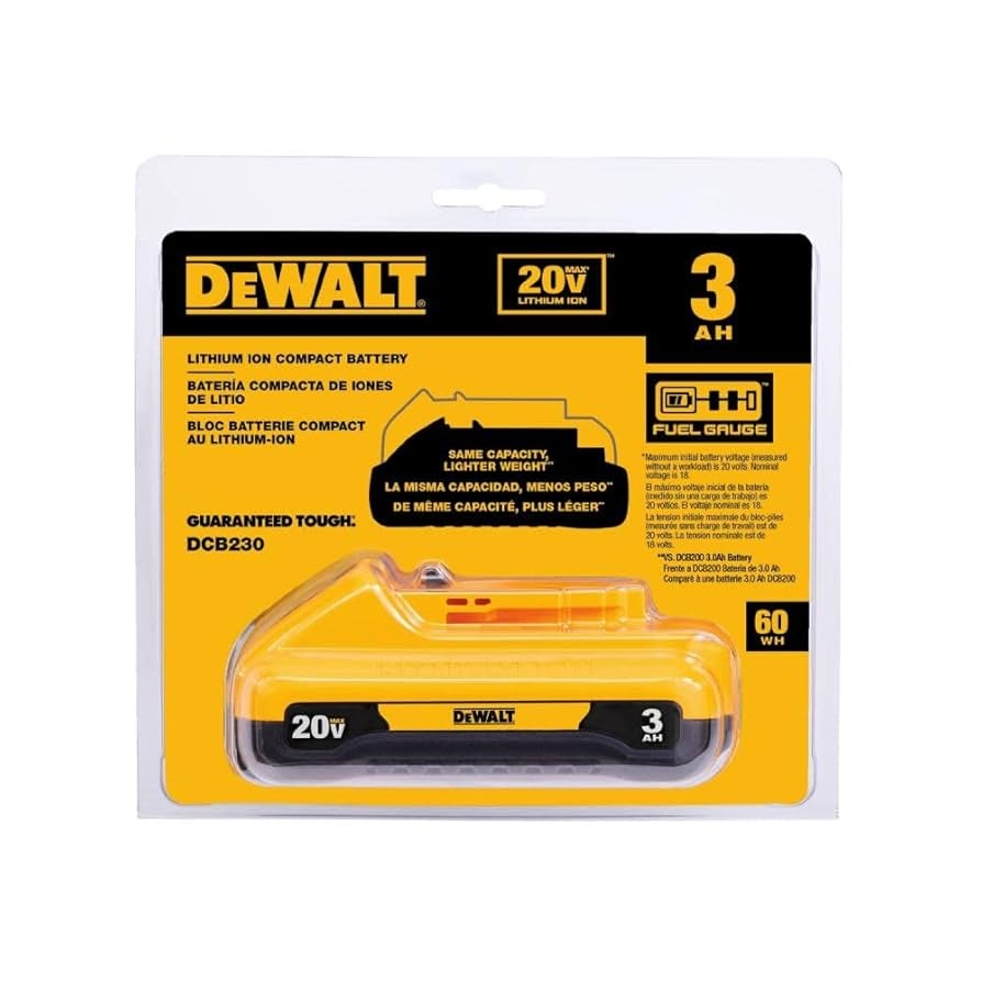 DEWALT DCB230 20V Max Lithium Ion Battery Pack 3 0Ah Amazon