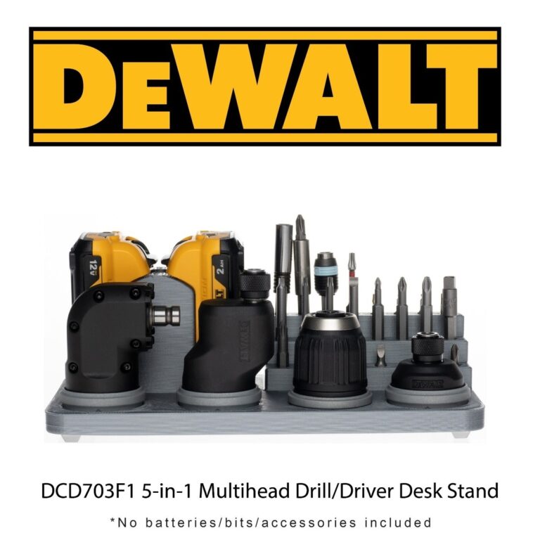 DeWALT DCD703F1 5 in 1 Drill Driver Desk Workbench 12V Battery Bit Organizer