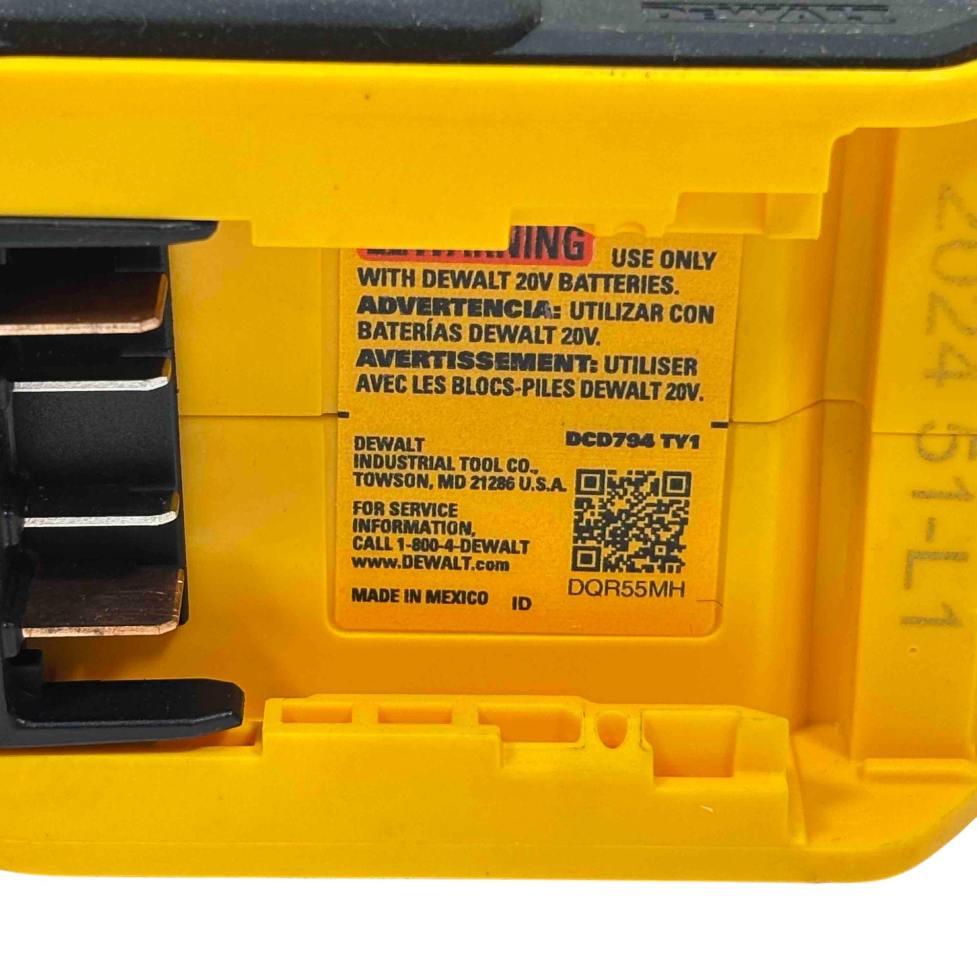 DeWalt DCD794 20 Volt MAX Brushless Cordless 1 2