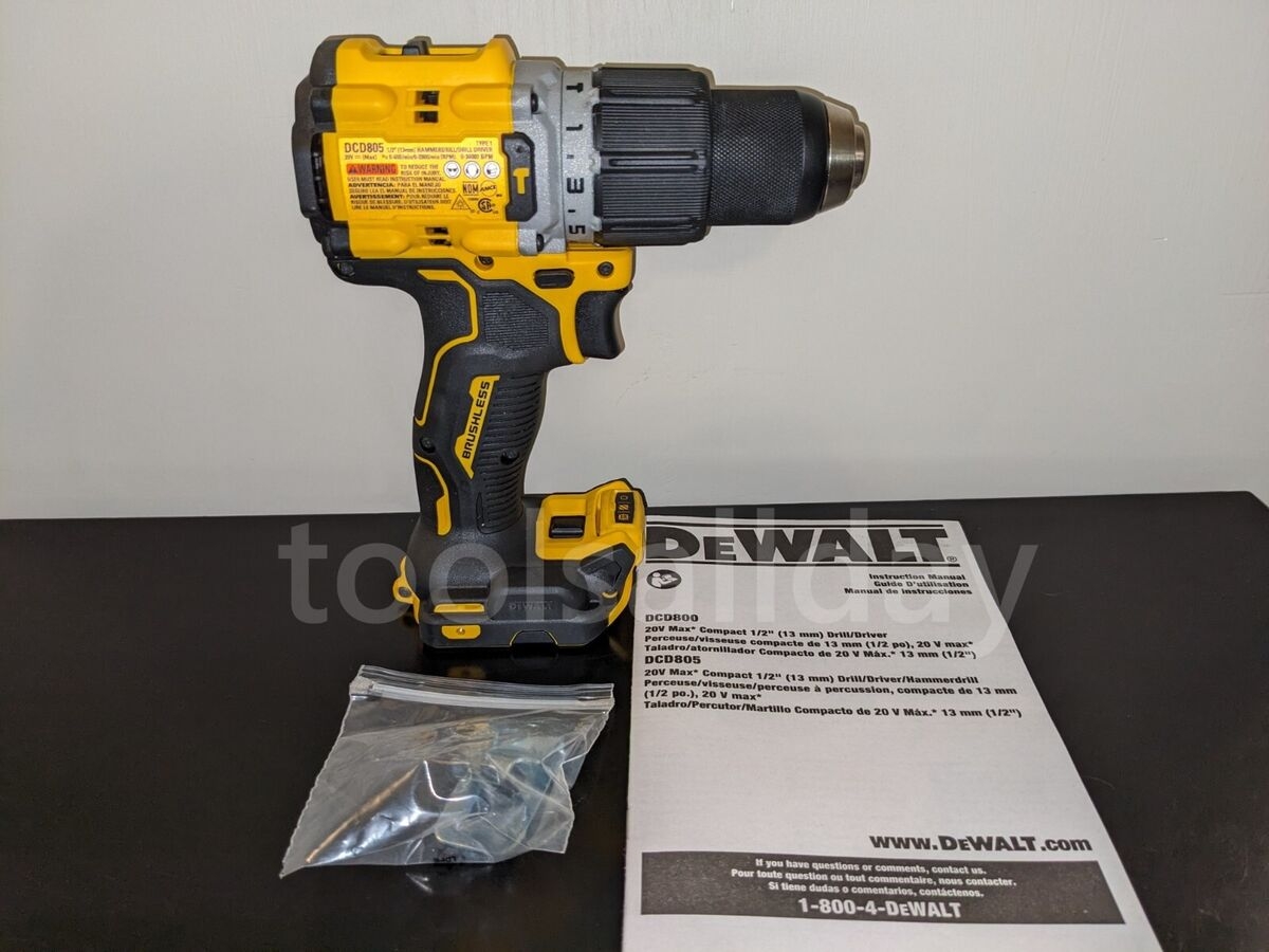 DEWALT DCD805B 20V MAX XR Lithium ion 1 2