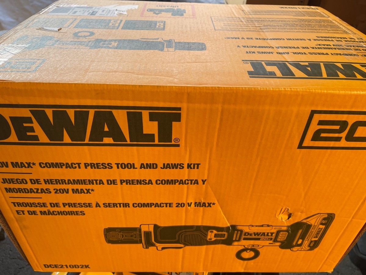 Dewalt DCE210D2K 20V MAX Compact Press Tool W CTS Jaws For Sale Online EBay