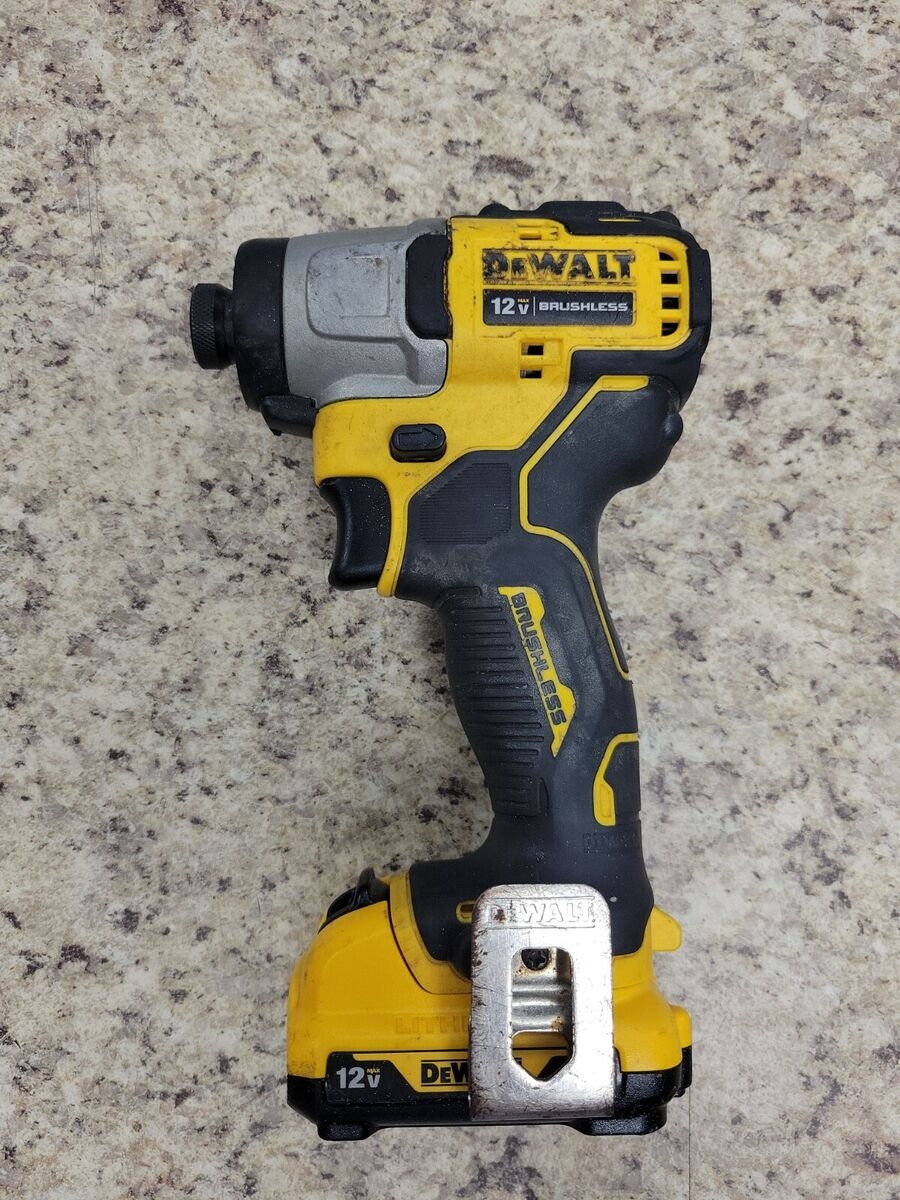 Dewalt DCF801 12V Max 1 4 Hex Brushless Impact Driver With Battery EBay