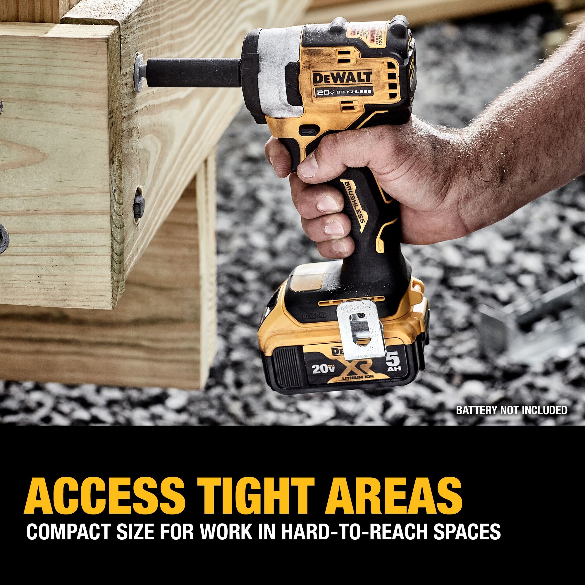 DeWalt DCF913B 20V MAX 3 8 in Cordless Impact Wrench With Hog Ring Anvil Tool Only