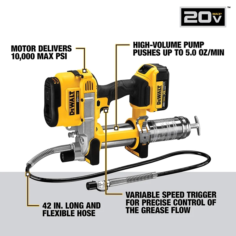 dewalt battery grease gun