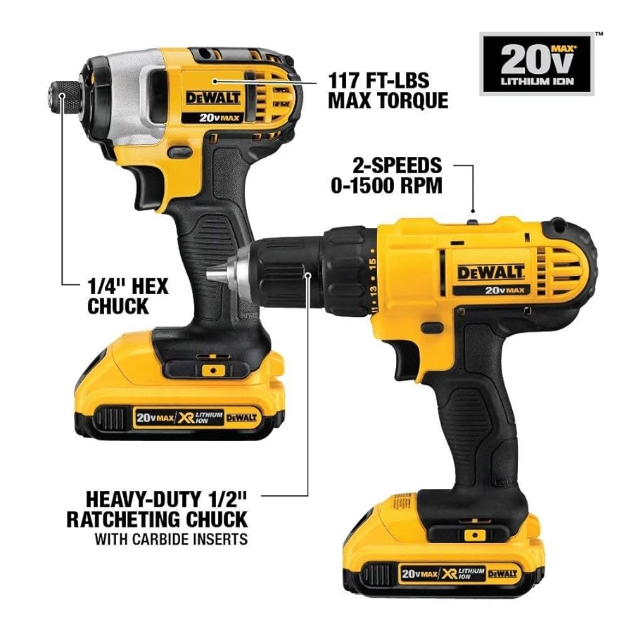 Dewalt DCK1020D2R 20V MAX Lithium Ion Cordless 10 Tool Combo Kit 2 Ah Renewed Amazon