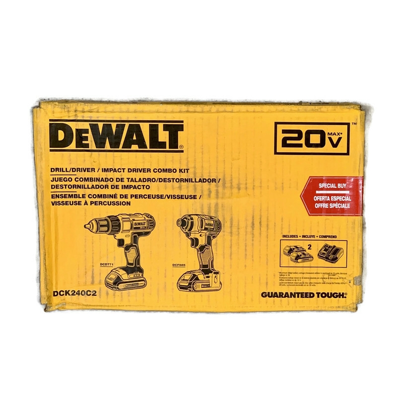 DEWALT DCK240C2 20V MAX 2 Tool Cordless Drill Driver U0026 Impact Driver Combo Kit 885911343046 EBay