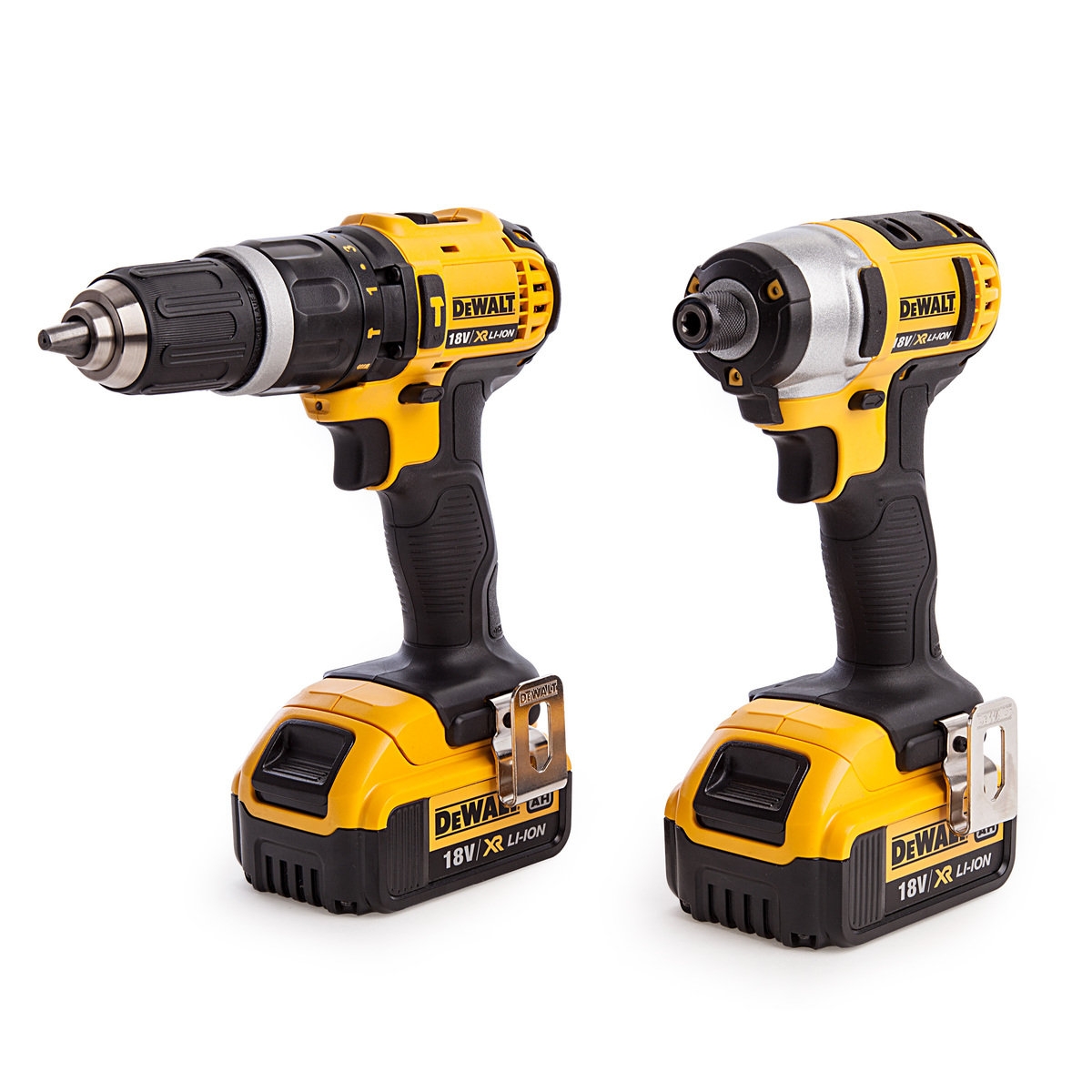 Dewalt DCK285M2 18V XR Li ion Combi Drill And Impact Driver Twinpack 2 X 4Ah Batteries TOUGHSYSTEM Kitbox Tri Fix