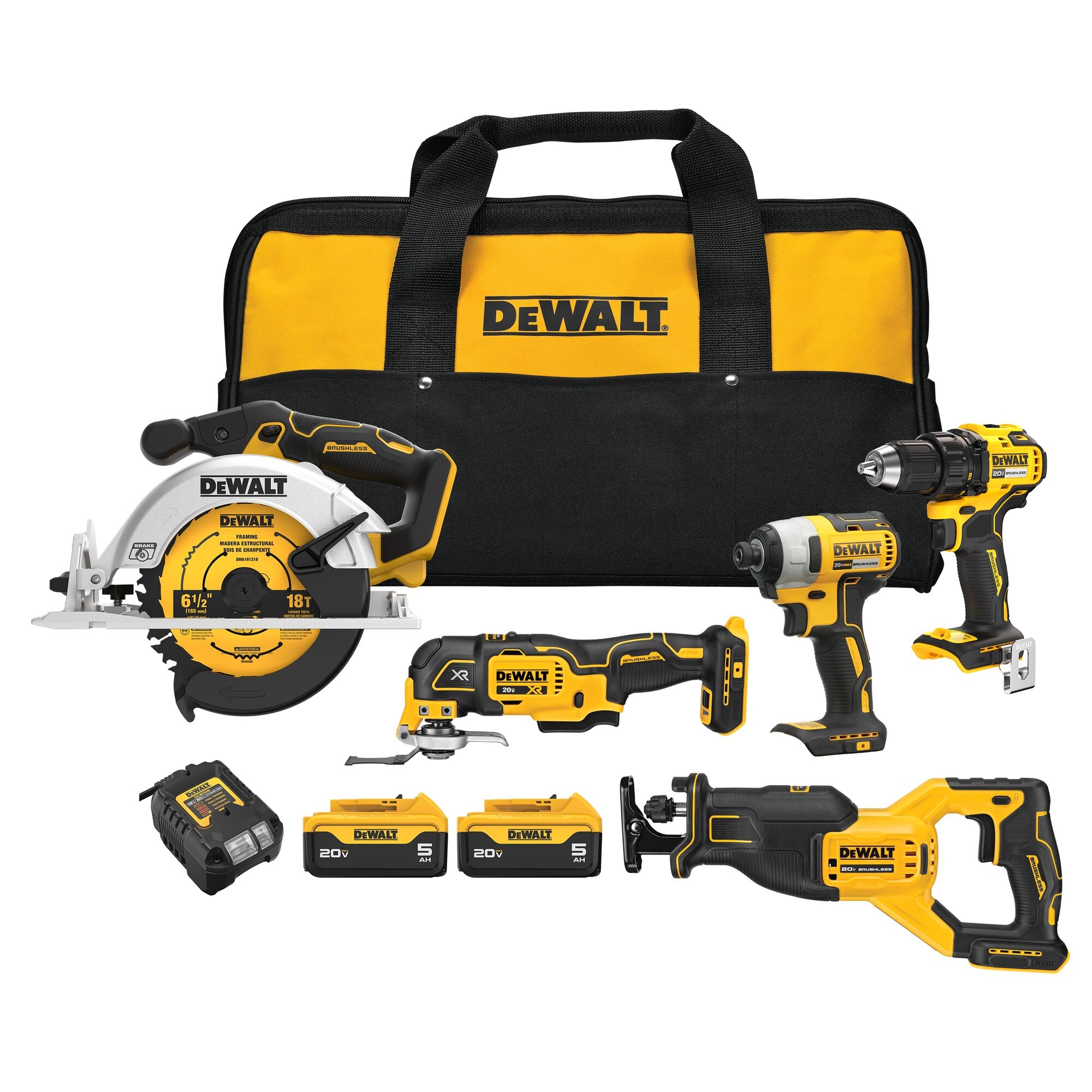 DeWalt DCK530P2 20V Max 5 Tool Combo Kit