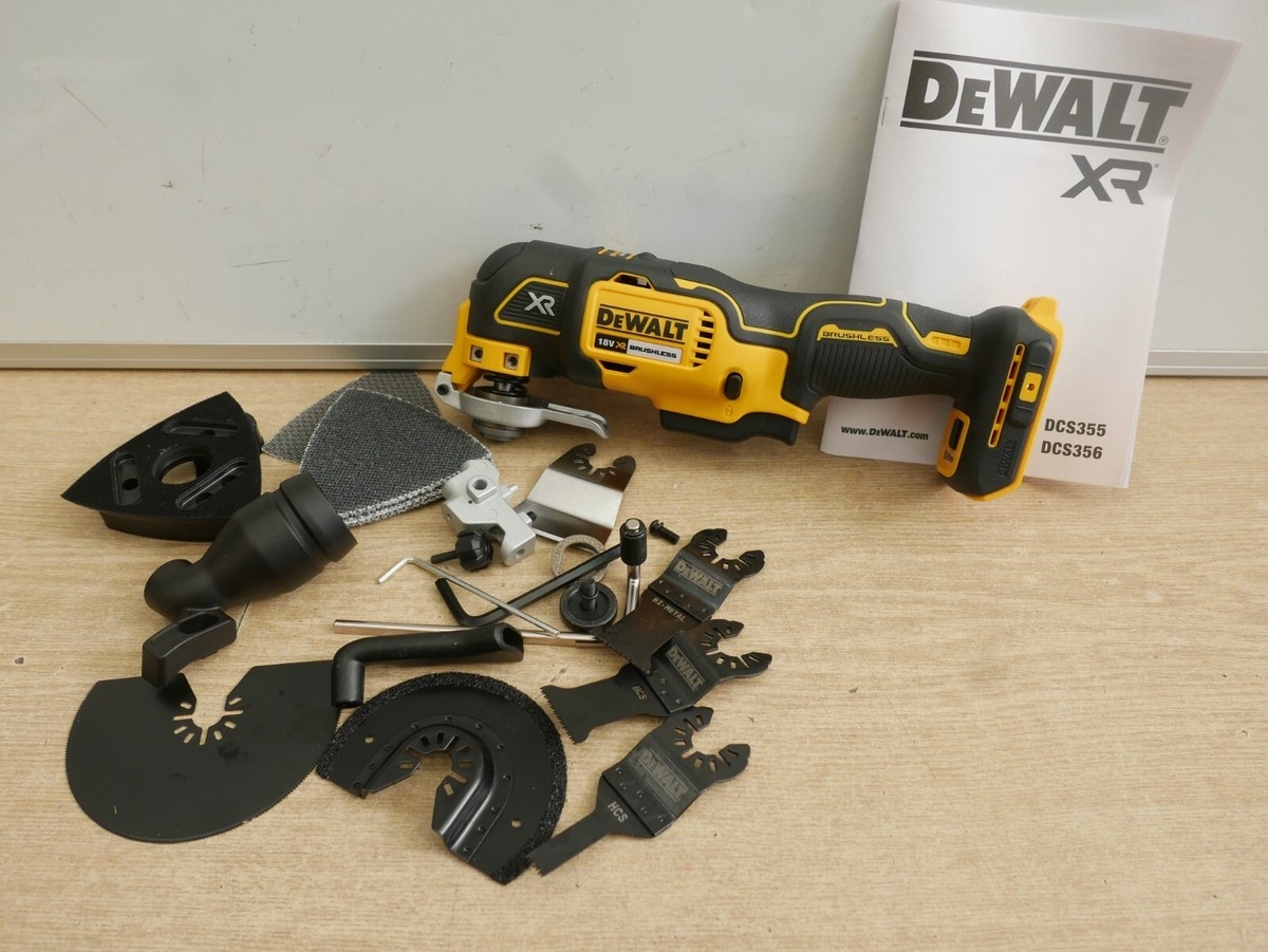 DeWALT DCS356 18v 3 Speed Oscillating Multi Tool Bare Unit Mesh Accessory Set