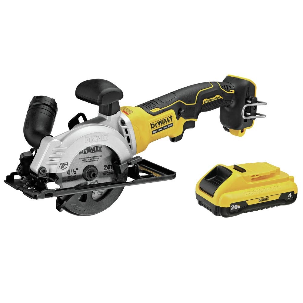 Dewalt DCS571B DCB240 BNDL ATOMIC 20V MAX Brushless 4 1 2 In Circular Saw And 4 Ah Compact Lithium Ion Battery Amazon