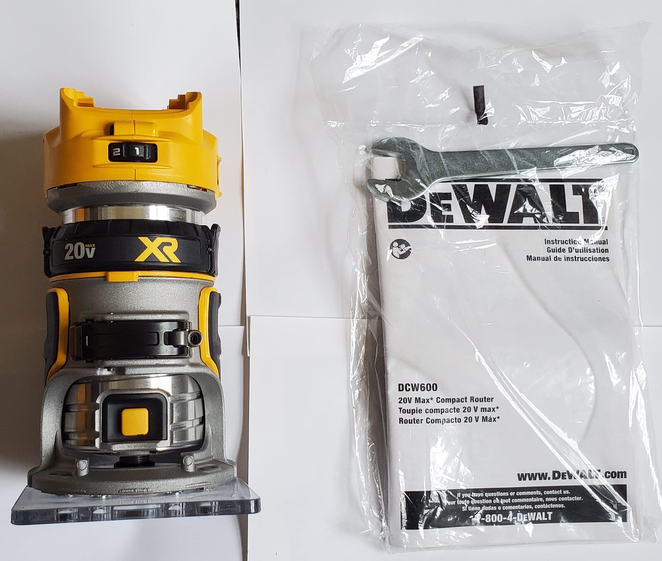 Dewalt DCW600BR 20V MAX XR Brushless Compact Lithium Ion 1 4 In Cordless Router Tool Only Renewed Amazon