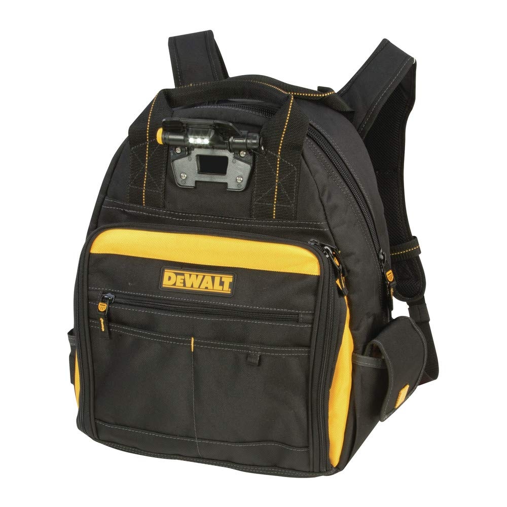 DEWALT DGL523 Lighted Tool Backpack Bag 57 Pockets Amazon