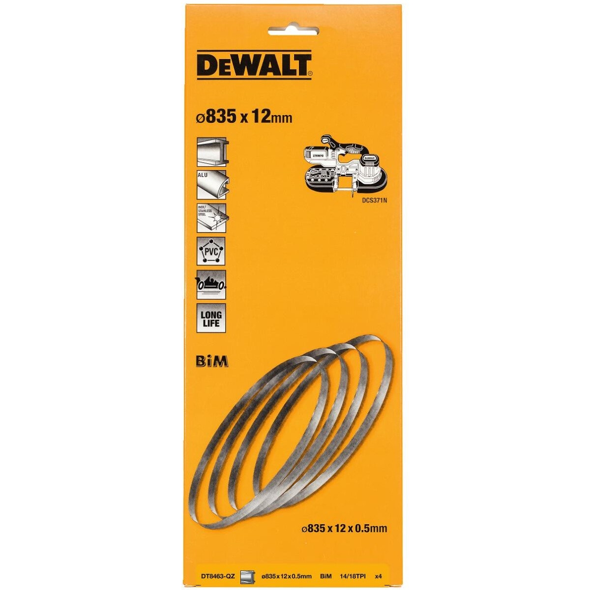 dewalt dcs371 blade size