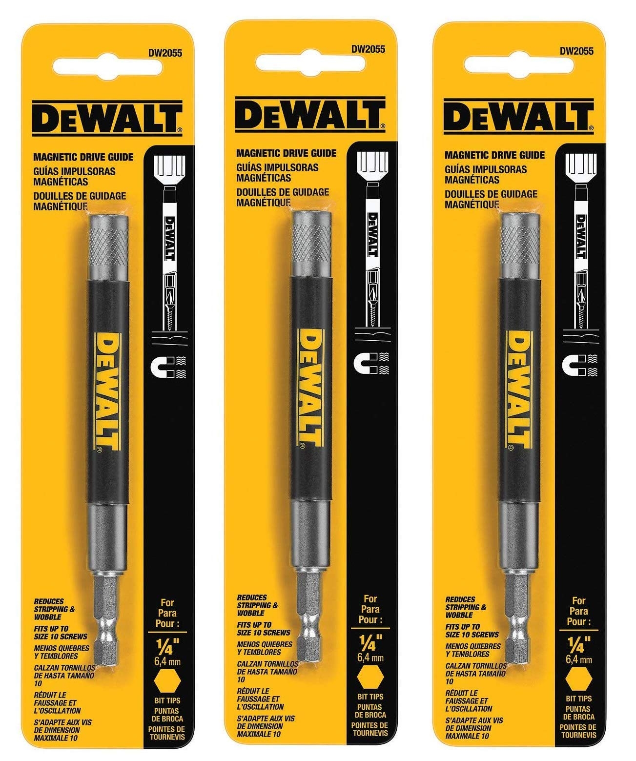 DEWALT DW2055 Magnetic Bit Tip Holder 3 PACK Amazon