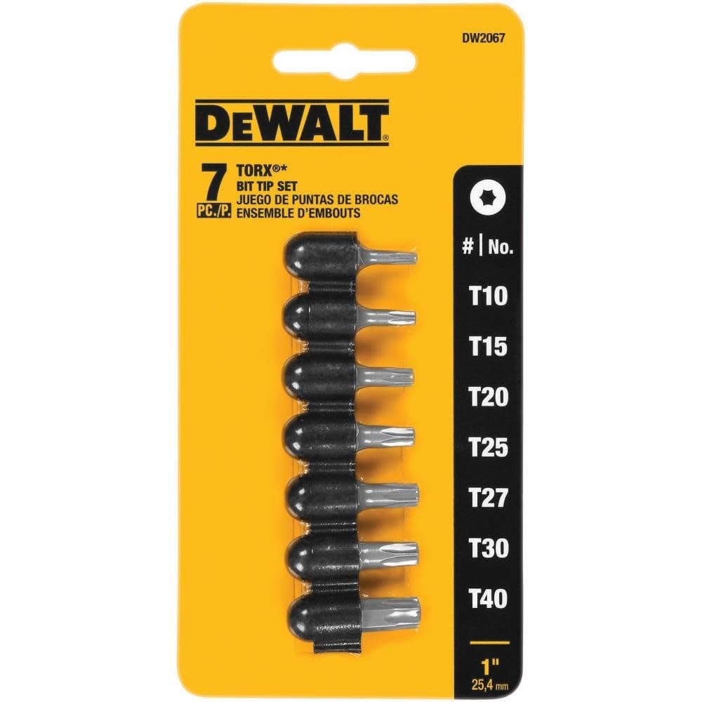 DEWALT DW2067 Torx Insert Bit Set 7 Piece Screwdriver Bit Sets 