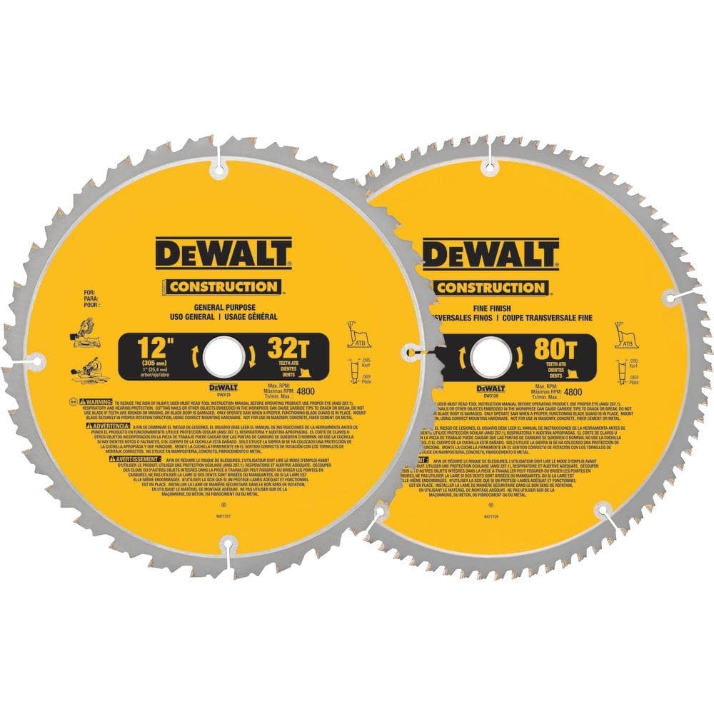 dewalt chop saw blade