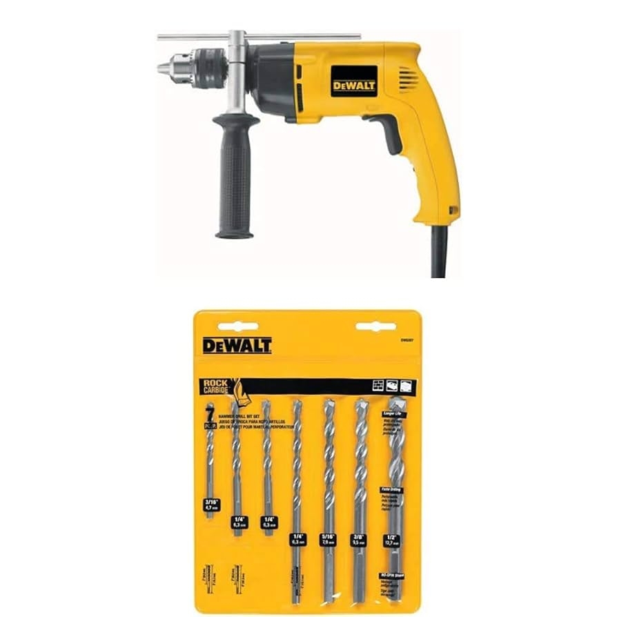 DEWALT DW511 1 2 In 13mm 7 8 Amp VSR Corded Hammer Drill With 