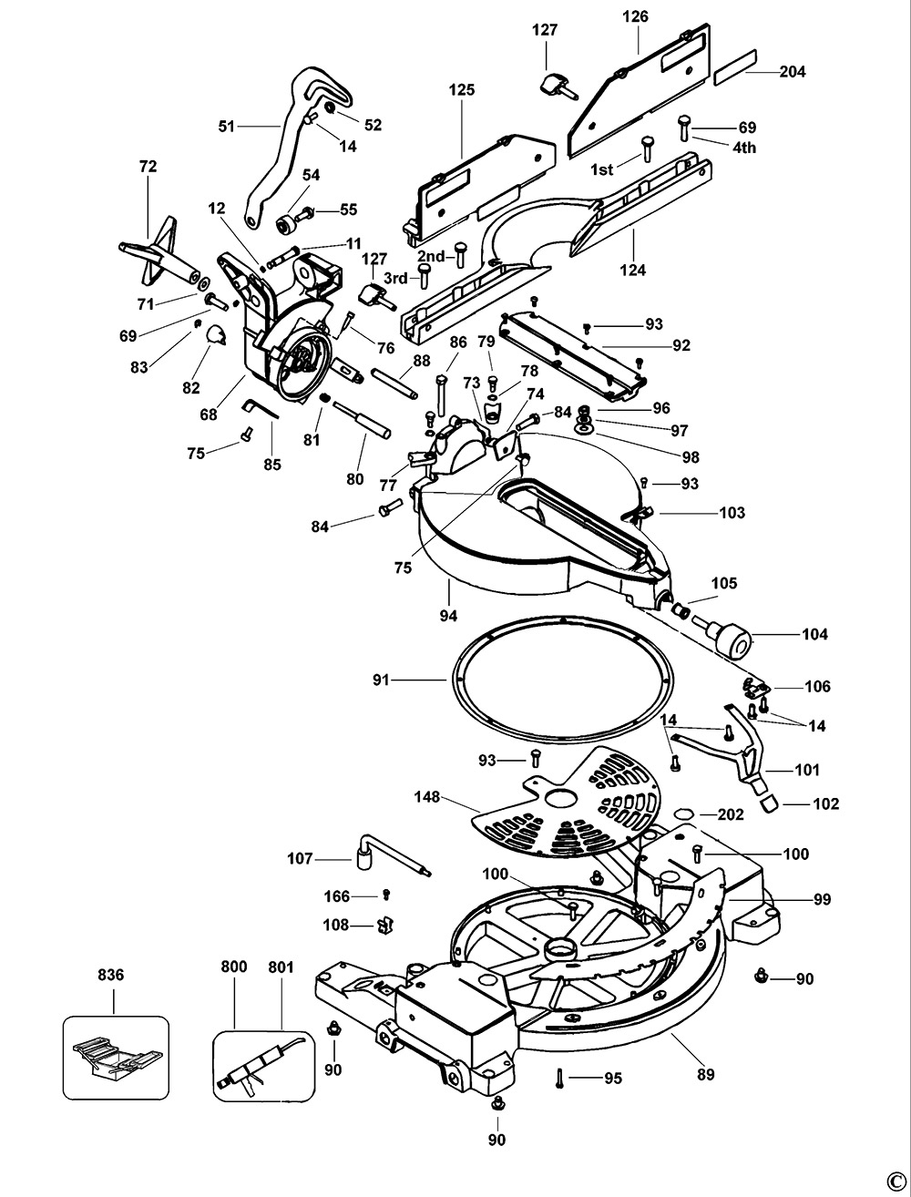 DeWalt DW706 Type 1 Mitre Saw Spare Parts Part Shop Direct