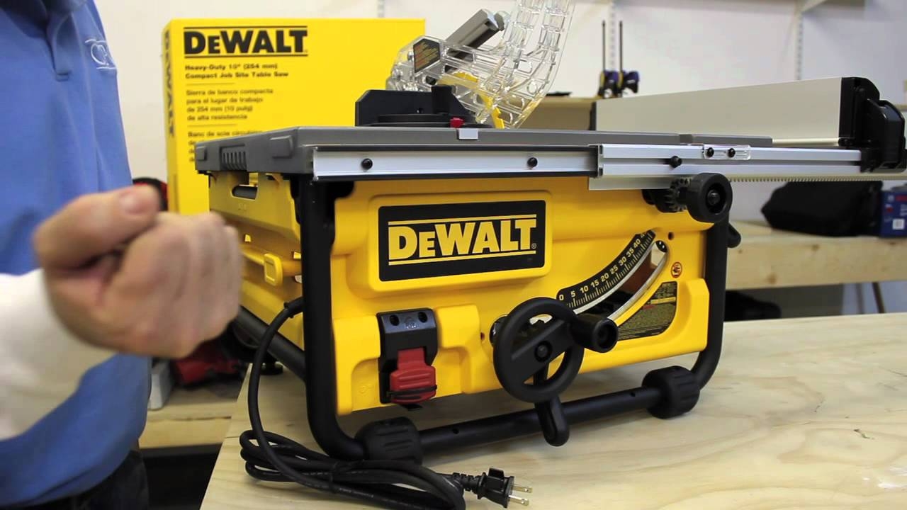 DeWalt DW745 Compact Job Site Table Saw YouTube