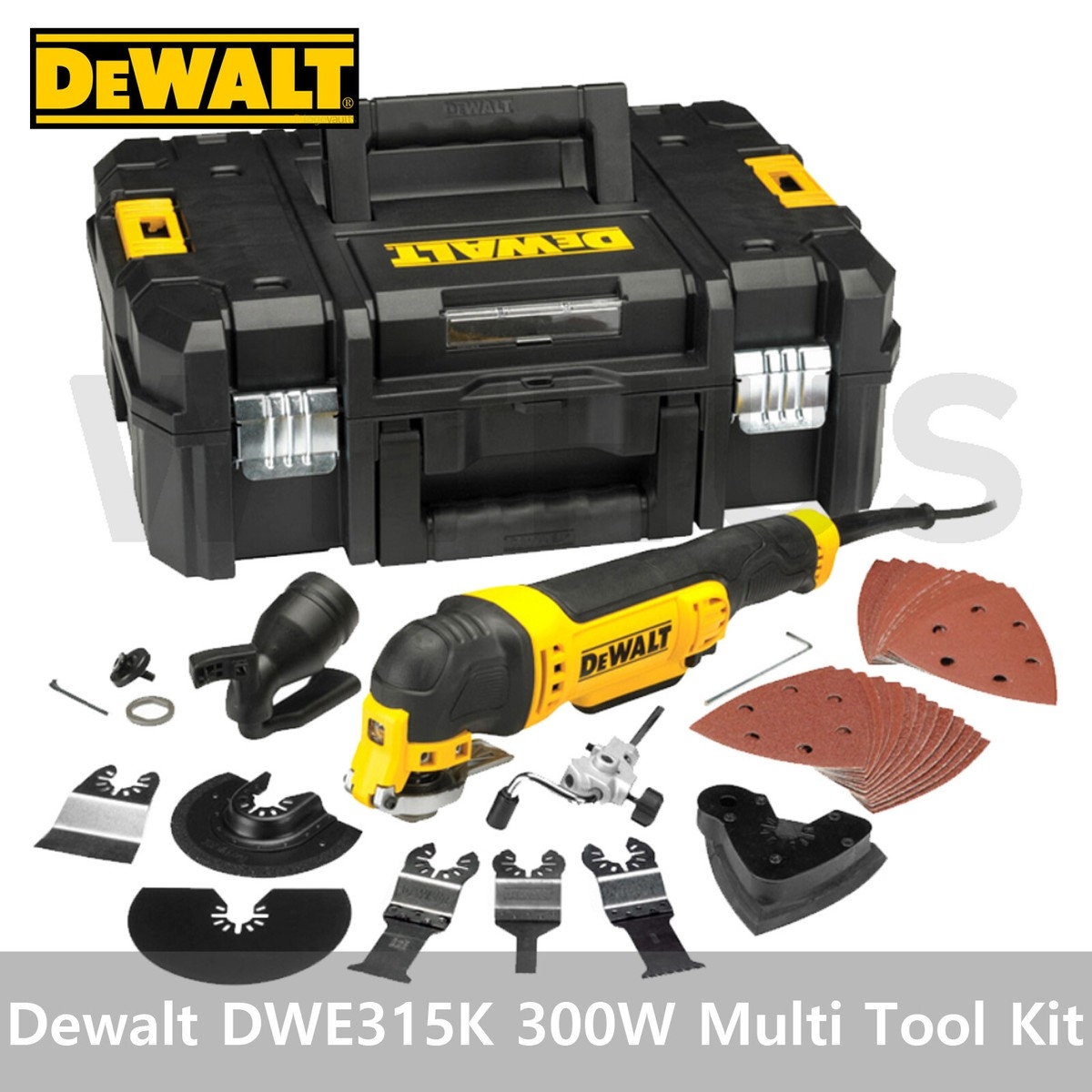 Dewalt DWE315K 300W Corded Oscillating Multi Tool Full Kit 220V Case U0026 Blades