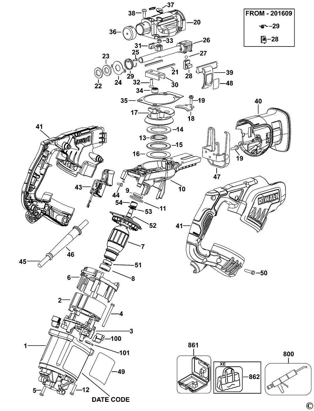 dewalt reciprocating saw parts
