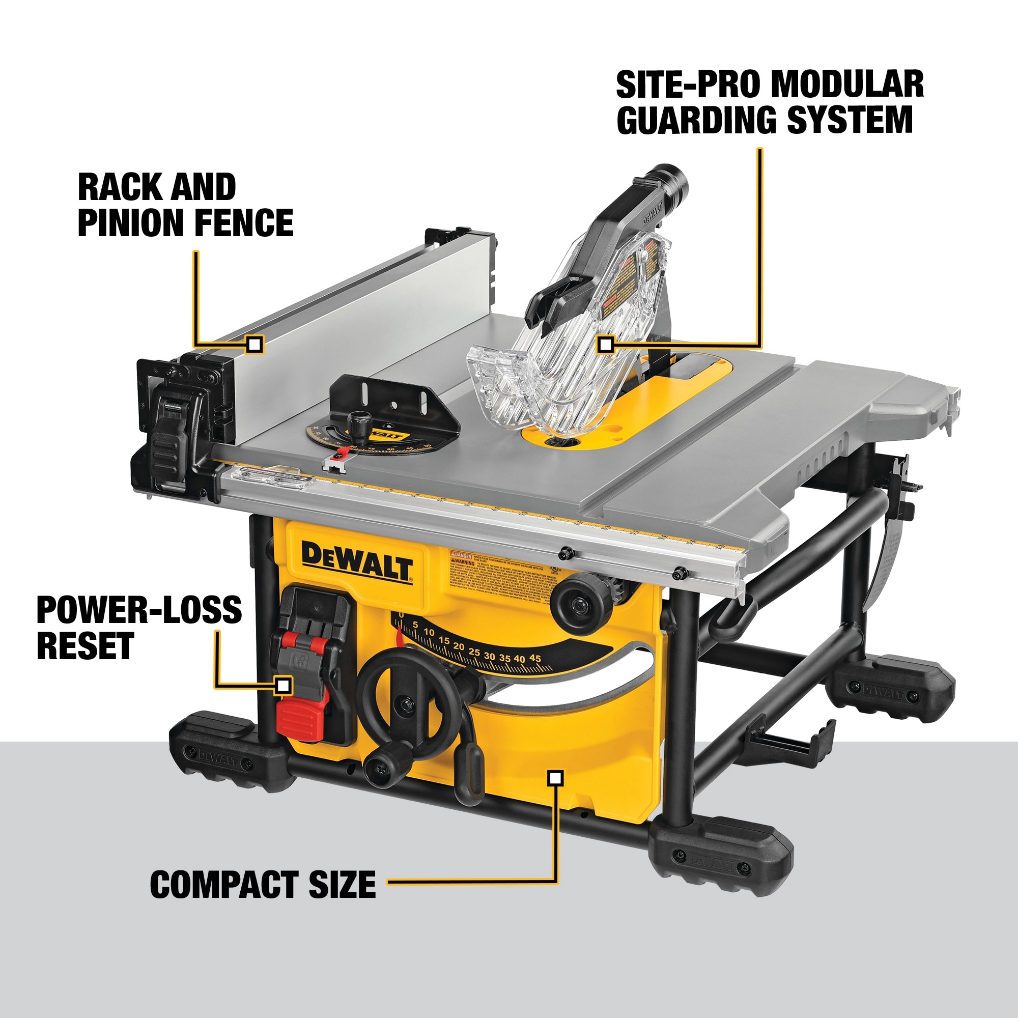 DeWalt DWE7485 8 1 4 In Compact Jobsite Table Saw