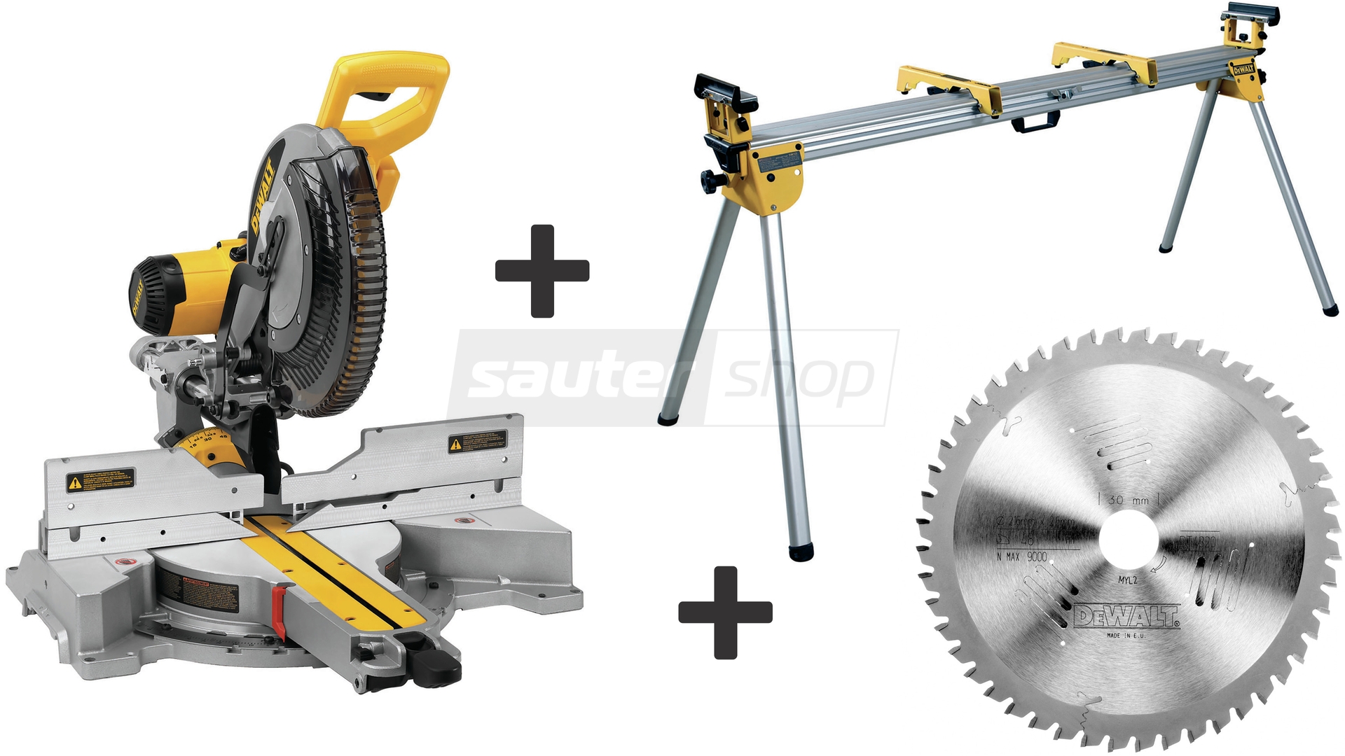 DeWalt DWS780 Mitre Saw With Base Frame Extra Blade
