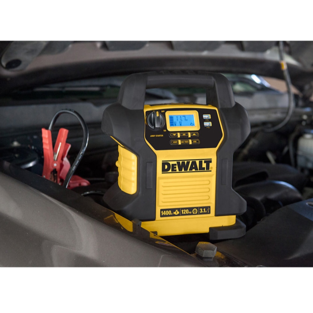 DeWalt DXAEJ14 1400 Peak Amp Jump Starter With Digital Compressor And USB Power Bank
