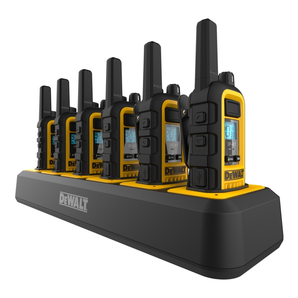 DeWALT DXFRS300 Six Pack Bundle 6 Radios Multi Charger 