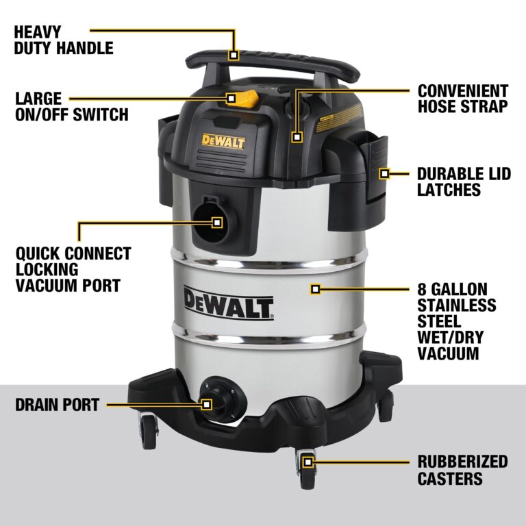 DEWALT DXV08S 8 Gallon Wet Dry Vacuum 4 Peak HP Shop Vacuum Stainless Steel Tank Silver Amazon Industrial U0026 Scientific