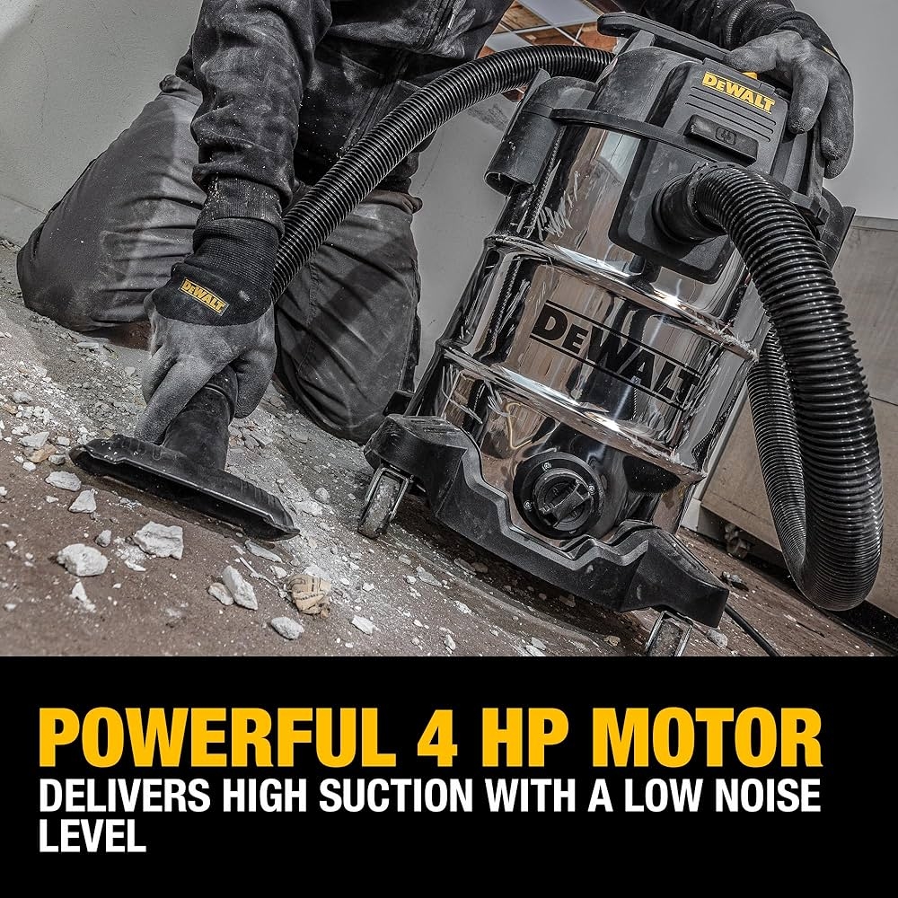DEWALT DXV08S 8 Gallon Wet Dry Vacuum 4 Peak HP Shop Vacuum Stainless Steel Tank Silver Amazon Industrial U0026 Scientific