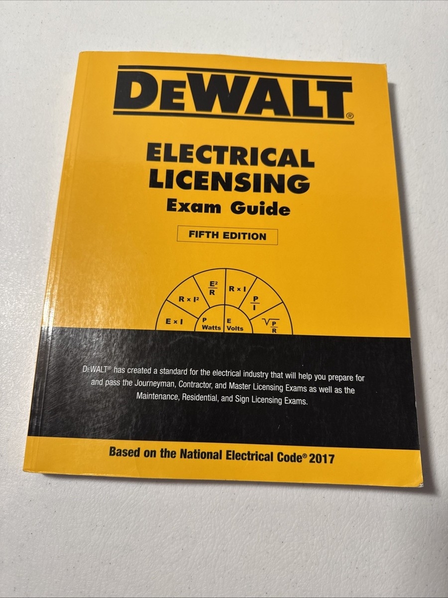 DEWALT Electrical Licensing Exam Guide 5th Ed 1337271381 VERY GOOD 9781337271387 EBay