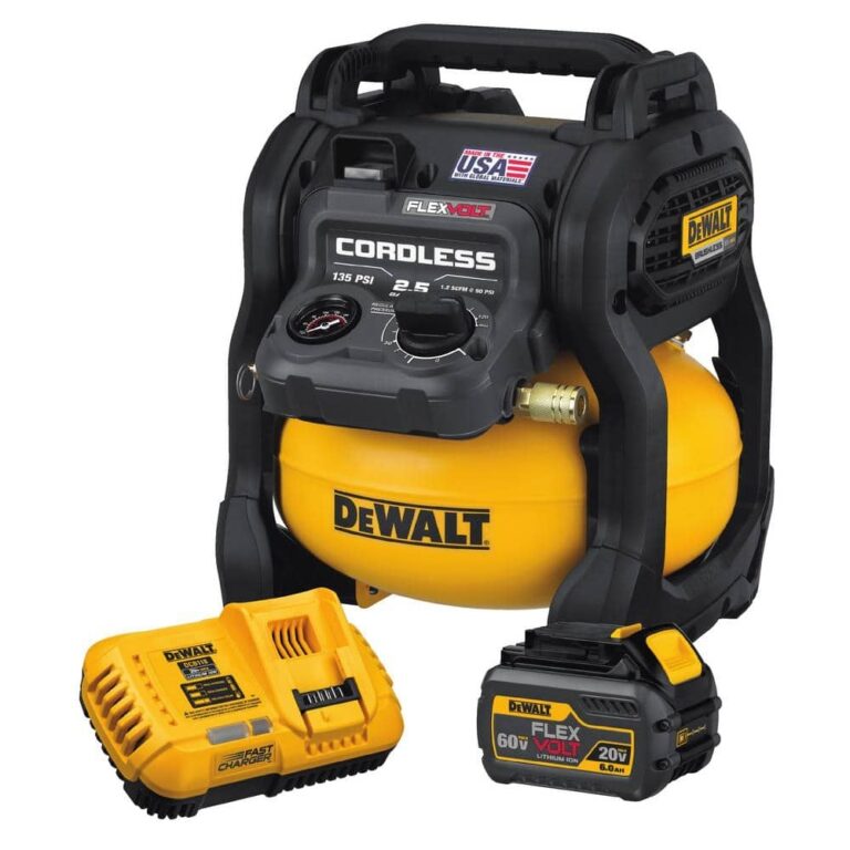 DEWALT FLEXVOLT 2 5 Gal 60V MAX Brushless Cordless Electric Air Compressor Kit With 2 0Ah Battery And Charger DCC2560T1 The Home Depot