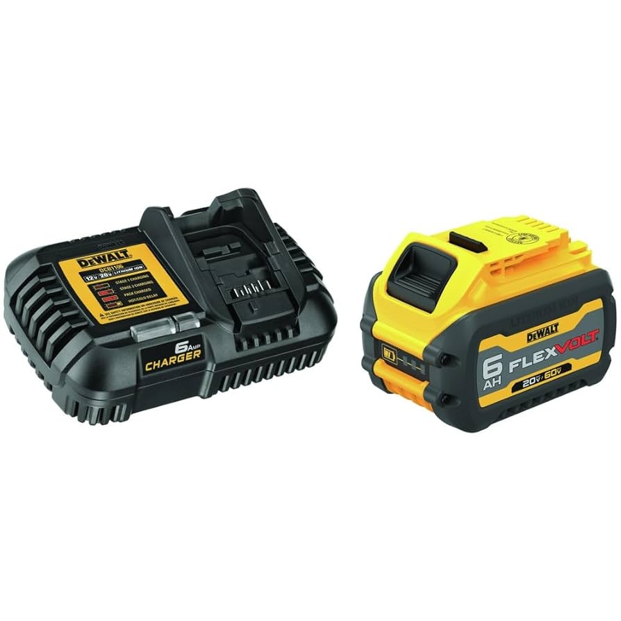 DEWALT FLEXVOLT 20V 60V MAX Battery And Charger Starter Kit Lithium Ion DCB606C Amazon