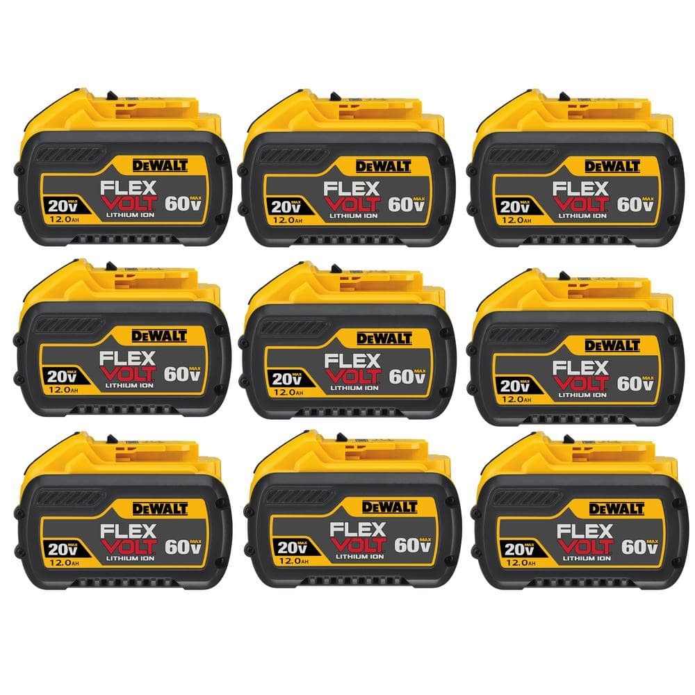 DeWalt FLEXVOLT 20V 60V Max Lithium Ion 12 0Ah Battery 9 Pack 
