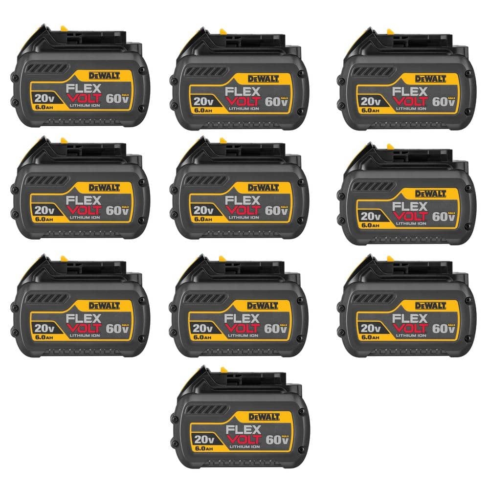 DeWalt FLEXVOLT 20V 60V Max Lithium Ion 6 0Ah Battery 10 Pack 