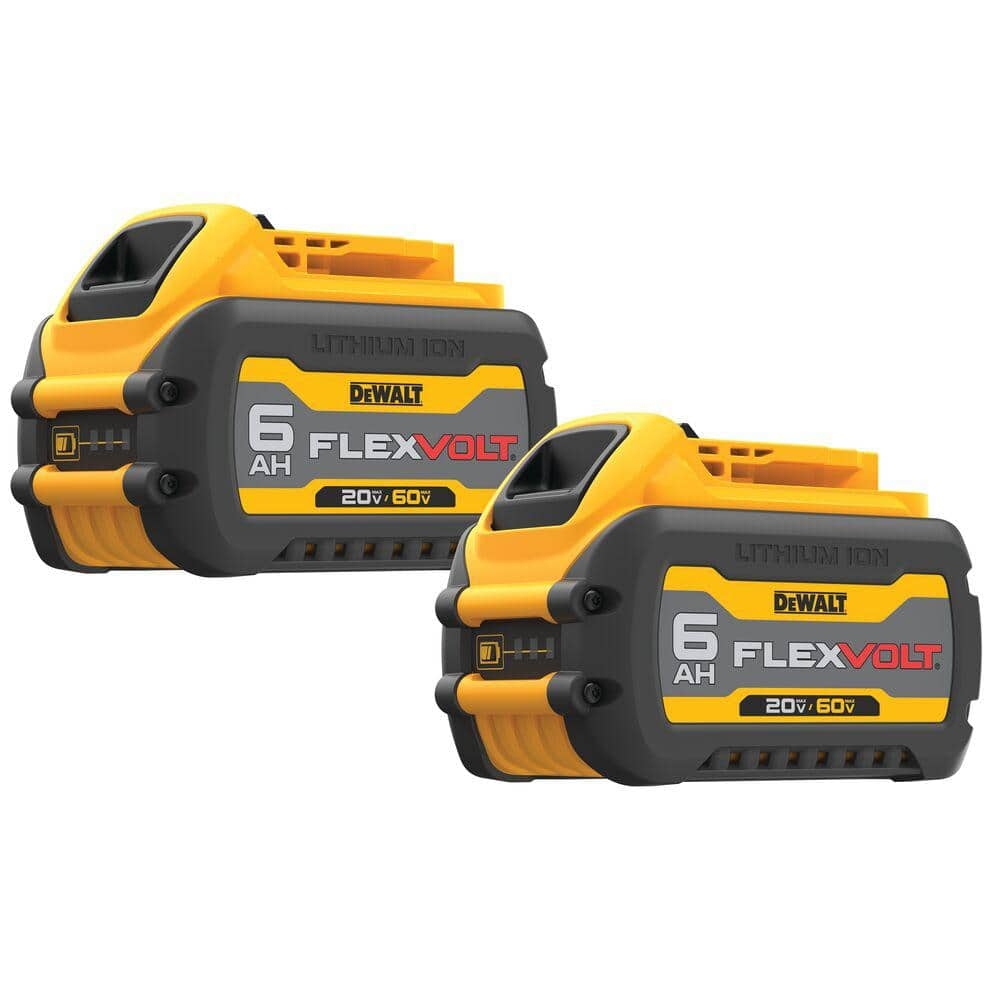 DEWALT FLEXVOLT 20V 60V MAX Lithium Ion 6 0Ah Battery Pack 2 Pack DCB606 2 The Home Depot