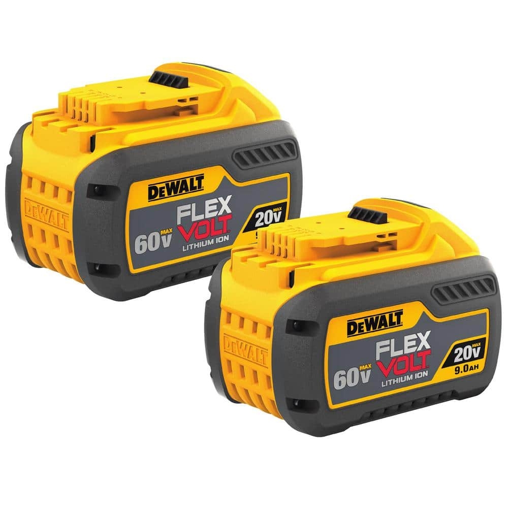 DEWALT FLEXVOLT 20V 60V MAX Lithium Ion 9 0Ah Battery Pack 2 Pack DCB609 2 The Home Depot