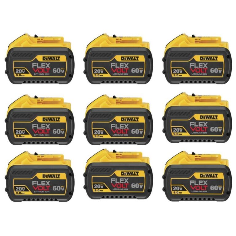 DeWalt FLEXVOLT 20V 60V Max Lithium Ion 9 0Ah Battery Pack 9 Pack