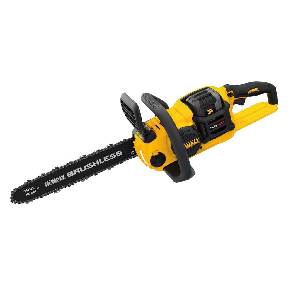 DEWALT FLEXVOLT 60V MAX 16in Brushless Cordless Battery Powered Chainsaw Kit With 1 FLEXVOLT 3 Ah Battery Charger DCCS670X1 The Home Depot
