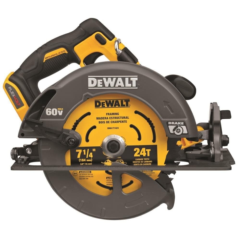DEWALT FLEXVOLT 60V MAX Circular Saw With Brake 7 1 4 Inch Tool Only DCS578B Amazon